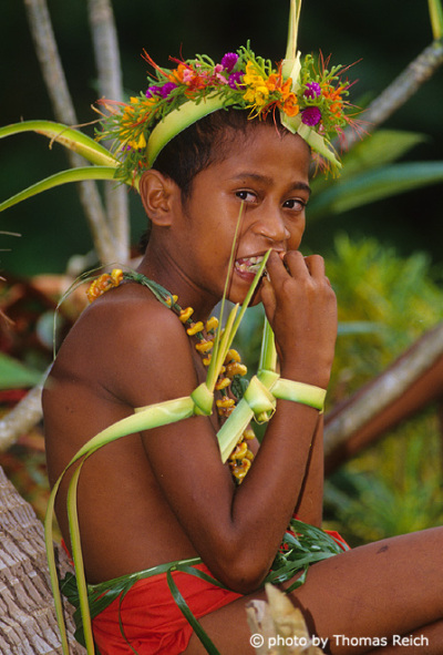Junger Tänzer auf Yap, Mikronesien