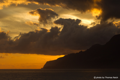 Sonnenuntergang Küste Madeiras