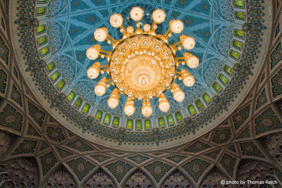 Decke Große Sultan-Qaboos-Moschee Muscat, Oman