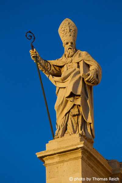 St. Paul Statue, Kathedrale von Syrakus, Sizilien