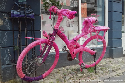 Rosa Fahrrad, Flensburg, Deutschland