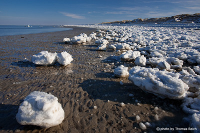 Ice floes at the beach