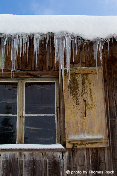 Icicles on the house