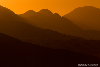Sunset Tiras Mountains, Helmeringhausen Namibia