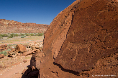Rock paintings in Namibia