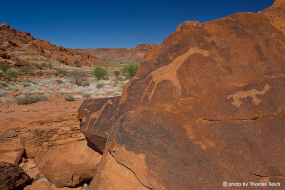 UNESCO - Felsgravuren (Petroglyphen) in Namibia