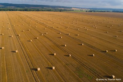 Straw Bales drone photo
